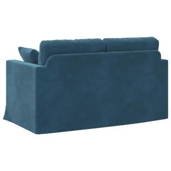 Sofa 120cm Blau Metall