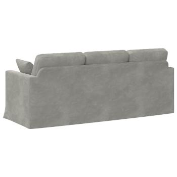 Sofa 180cm Hellgrau Metall
