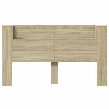 Kopfteil-Schrank mit LED mit Regal Sonoma 180 x 16,5 x 103,5 cm
