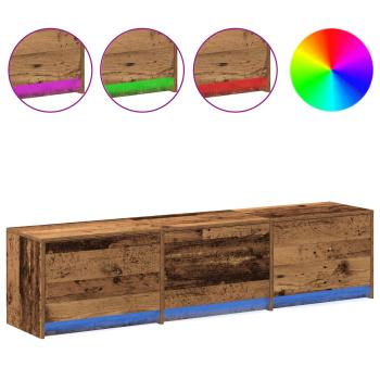 TV-Schränk mit LED Altholz 165 x 34 x 40 cm Holzwerkstoff