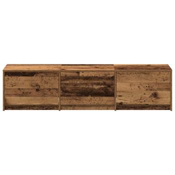 TV-Schränk mit LED Altholz 165 x 34 x 40 cm Holzwerkstoff