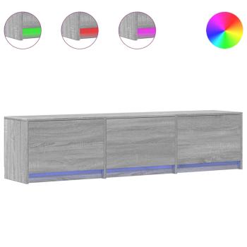 TV-Schränk mit LED Graues Sonoma 165 x 34 x 40 cm Holzwerkstoff