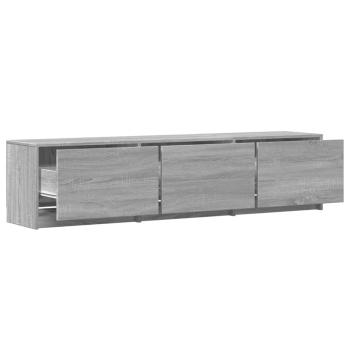 TV-Schränk mit LED Graues Sonoma 165 x 34 x 40 cm Holzwerkstoff
