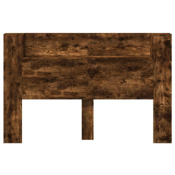 Kopfteil-Schrank mit LED Geräucherte Eiche Holzwerkstoff