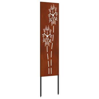 ARDEBO.de - Garten Sichtschutz-Leinwand Rostig 32 x 140 cm Wetterfeststahl