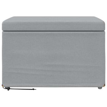 Hocker Hellgrau 61 x 41 x 40 cm Stoff und Pressholz