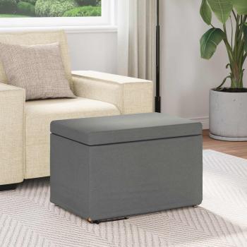 Hocker Dunkelgrau 61 x 41 x 40 cm Stoff und Pressholz