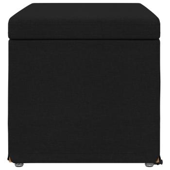 Hocker Schwarz 61 x 41 x 40 cm Stoff und Pressholz