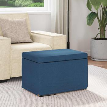 Hocker Blau 61 x 41 x 40 cm Stoff und Pressholz