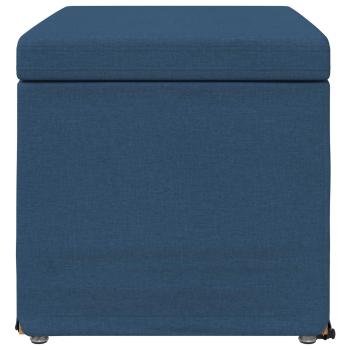 Hocker Blau 61 x 41 x 40 cm Stoff und Pressholz
