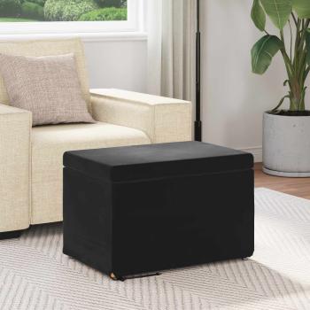Hocker Schwarz 61 x 41 x 40 cm Samt und Engineering Holz