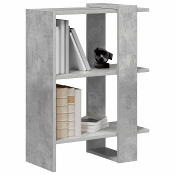B?cherregal 2 Ebenen 52 x 25 x 71,5 cm Holzwerkstoff Betongrau