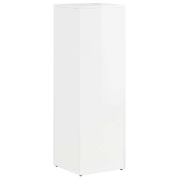 Seitenregal Hochglanz Weiß 33 x 32 x 100,5 cm Holzwerkstoff