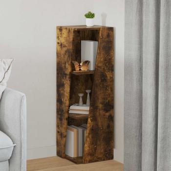 ARDEBO.de - Seitenregal Geräucherte Eiche 33 x 32 x 100,5 cm Holzwerkstoff