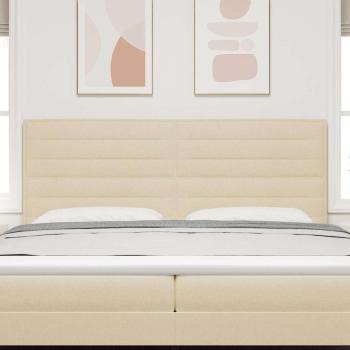 LED Kopfteil mit LED-Lichtleisten Creme 200 cm Polyester