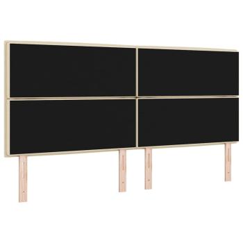 LED Kopfteil mit LED-Lichtleisten Creme 200 cm Polyester