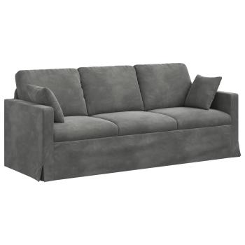 Sofa 180cm Dunkelgrau Metall