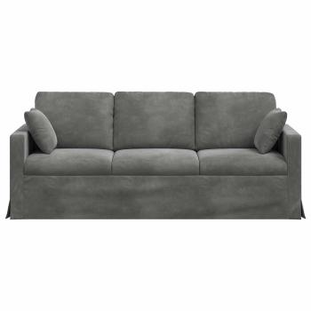 Sofa 180cm Dunkelgrau Metall