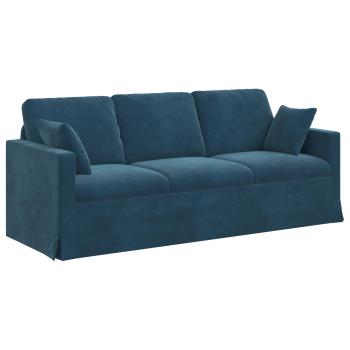 Sofa 180cm Blau Metall