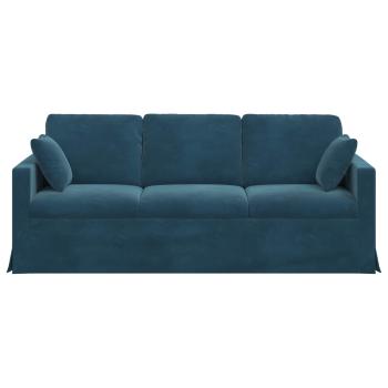 Sofa 180cm Blau Metall