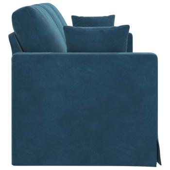 Sofa 180cm Blau Metall