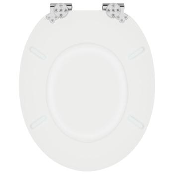 Toilettensitz 2 pcs Weiß 44 x 38 cm MDF-Platte