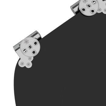 ARDEBO.de - Toilettensitz 2 pcs Schwarz 44 x 38 cm MDF-Platte