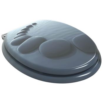 Toilettensitz 2 pcs Grau 44 x 38 cm MDF-Platte