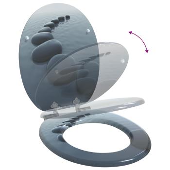 Toilettensitz 2 pcs Grau 44 x 38 cm MDF-Platte