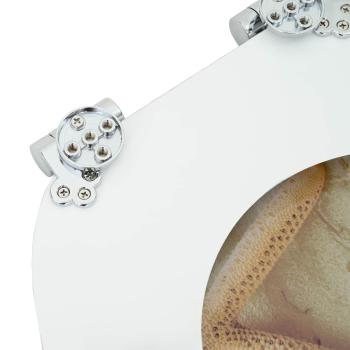 Toilettensitz 2 pcs Gelb und Weiß 44 x 38 cm MDF-Platte