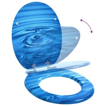 ARDEBO.de - Toilettensitz 2 pcs Blauer Tropfen 44 x 38 cm MDF-Platte