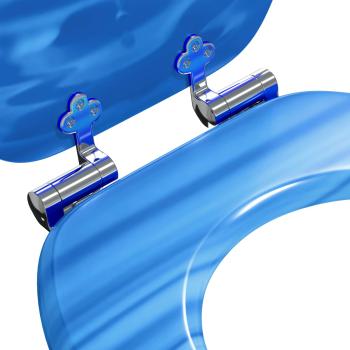 Toilettensitz 2 pcs Blauer Tropfen 44 x 38 cm MDF-Platte