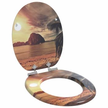 Toilettensitz 2 pcs Orange 44 x 38 cm MDF-Platte