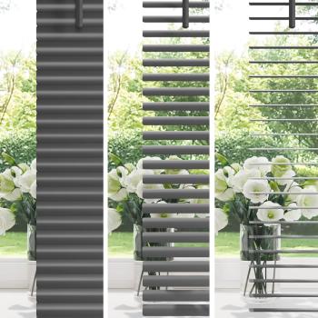 Venezianische Jalousie Silber Grau 150 x 130 cm 25 mm PVC
