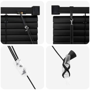 Venetianer Jalousie Verstellbar Schwarz 150 x 140 cm PVC