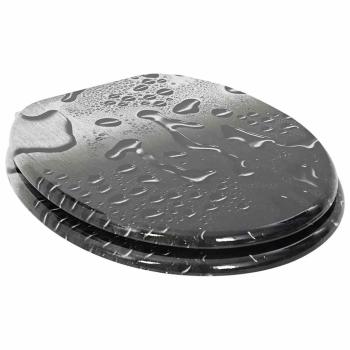 Toilettensitz Grau 44 x 38 cm MDF-Platte