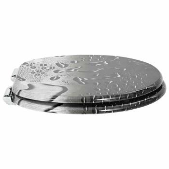 Toilettensitz Grau 44 x 38 cm MDF-Platte