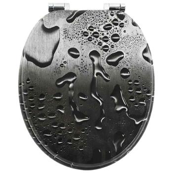 Toilettensitz Grau 44 x 38 cm MDF-Platte