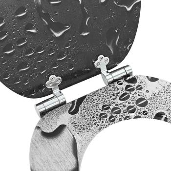 Toilettensitz Grau 44 x 38 cm MDF-Platte