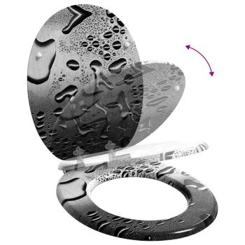 Toilettensitz Grau 44 x 38 cm MDF-Platte