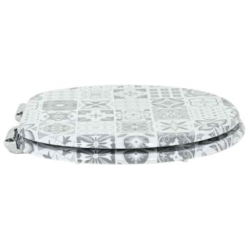 Toilettensitz Blau und Weiß Porzellan 44 x 38 cm MDF-Platte