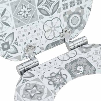 Toilettensitz Blau und Weiß Porzellan 44 x 38 cm MDF-Platte