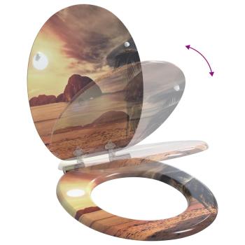 Toilettensitz Orange 44 x 38 cm MDF-Platte