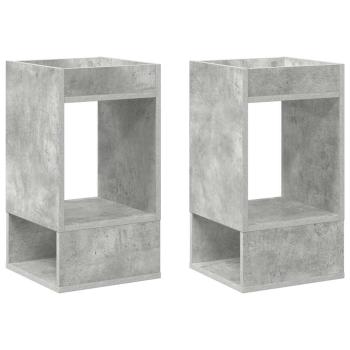 Beistelltisch 2 pcs Beton Grau 30 x 30 x 56 cm Holzwerkstoff