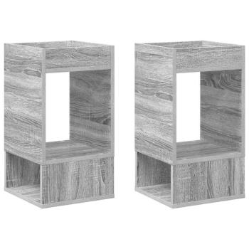 Beistelltisch 2 pcs Graues Sonoma 30 x 30 x 56 cm Holzwerkstoff