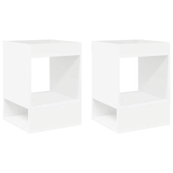 Beistelltisch 2 pcs Weiß 40 x 40 x 56 cm Holzwerkstoff