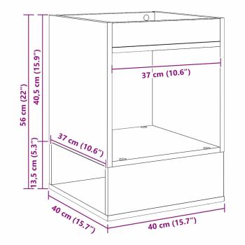 Beistelltisch 2 pcs Weiß 40 x 40 x 56 cm Holzwerkstoff