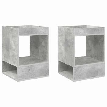 Beistelltisch 2 pcs Beton Grau 40 x 40 x 56 cm Holzwerkstoff