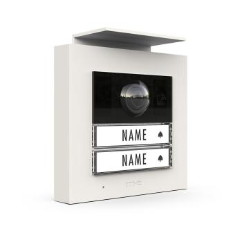 ARDEBO.de M-E VDV-2020-W Video Außenstation RFID ALU 2-Familienhaus (AP), weiß (41328)