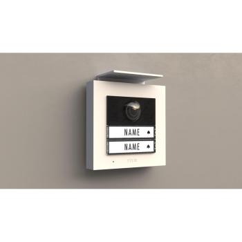 M-E VDV-2020-W Video Außenstation RFID ALU 2-Familienhaus (AP), weiß (41328)